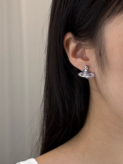 Diamante Heart Earrings