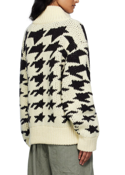 Houndstooth Star Cowichan Cardigan