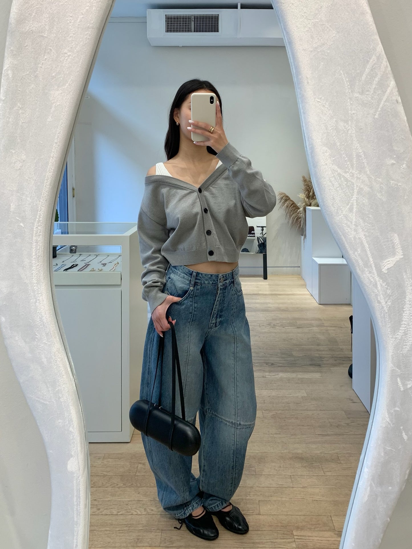 Balloon Fit Denim Pants