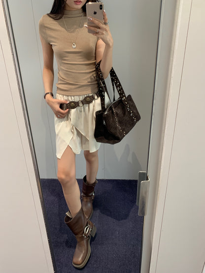 Half Neck Knit Top