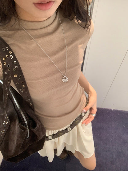 Half Neck Knit Top