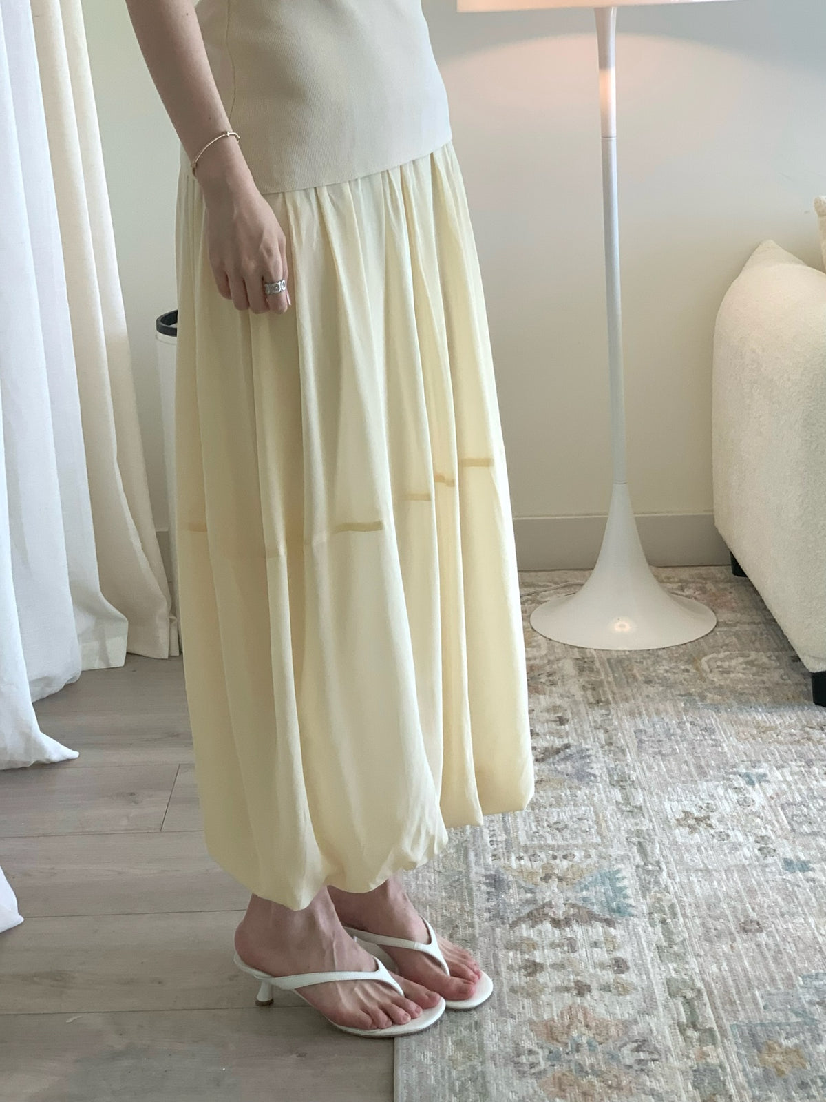 Strapless Balloon Hem Dress