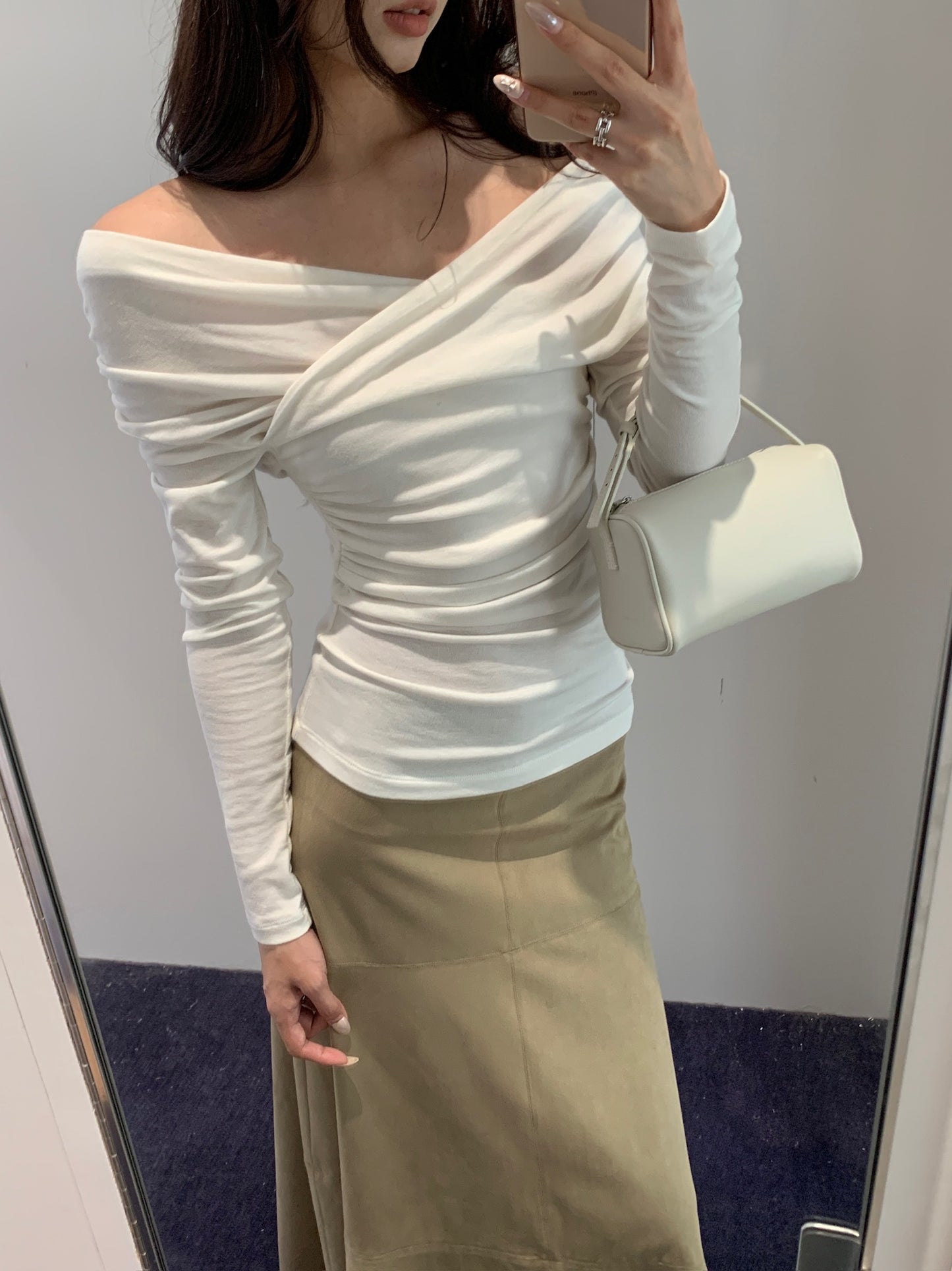Wrapped Long-sleeved Top