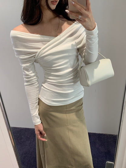 Wrapped Long-sleeved Top