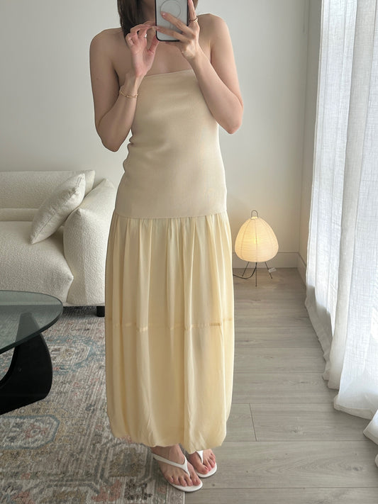 Strapless Balloon Hem Dress