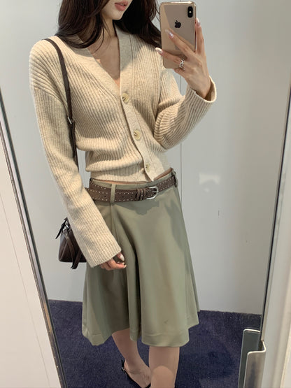 V-neck Knit Cardigan