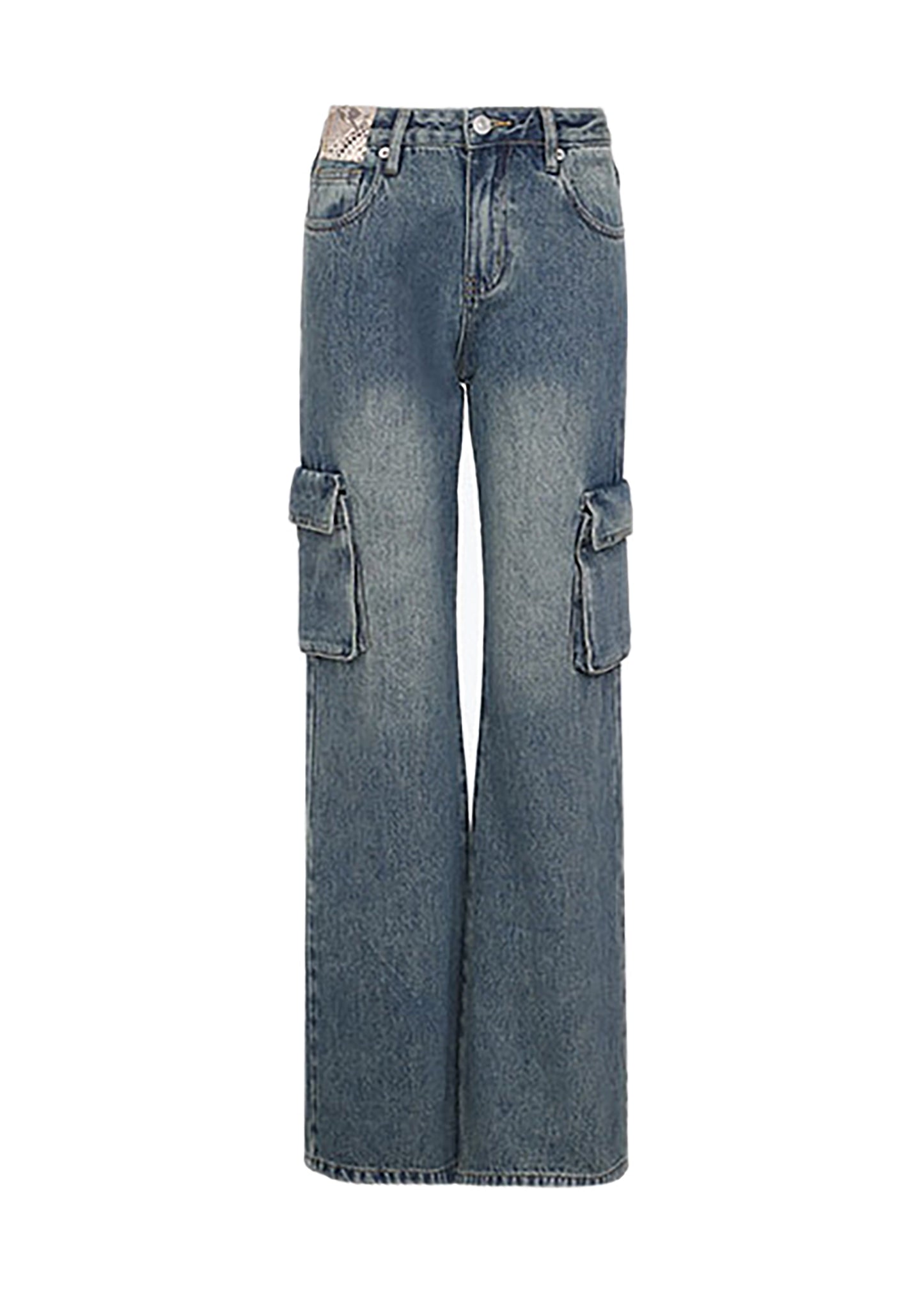 Vintage Multi-Pocket Cargo Jeans