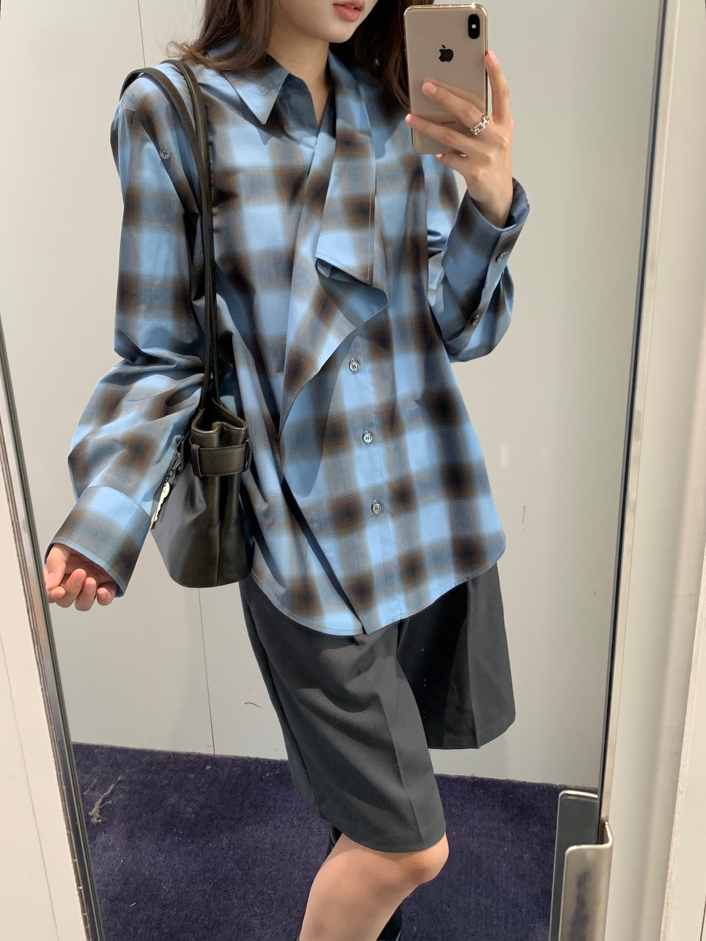 Plaid Multi-way Shirt