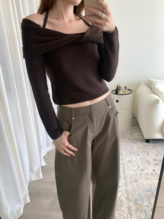 Cambria Off Shoulder Knit Top
