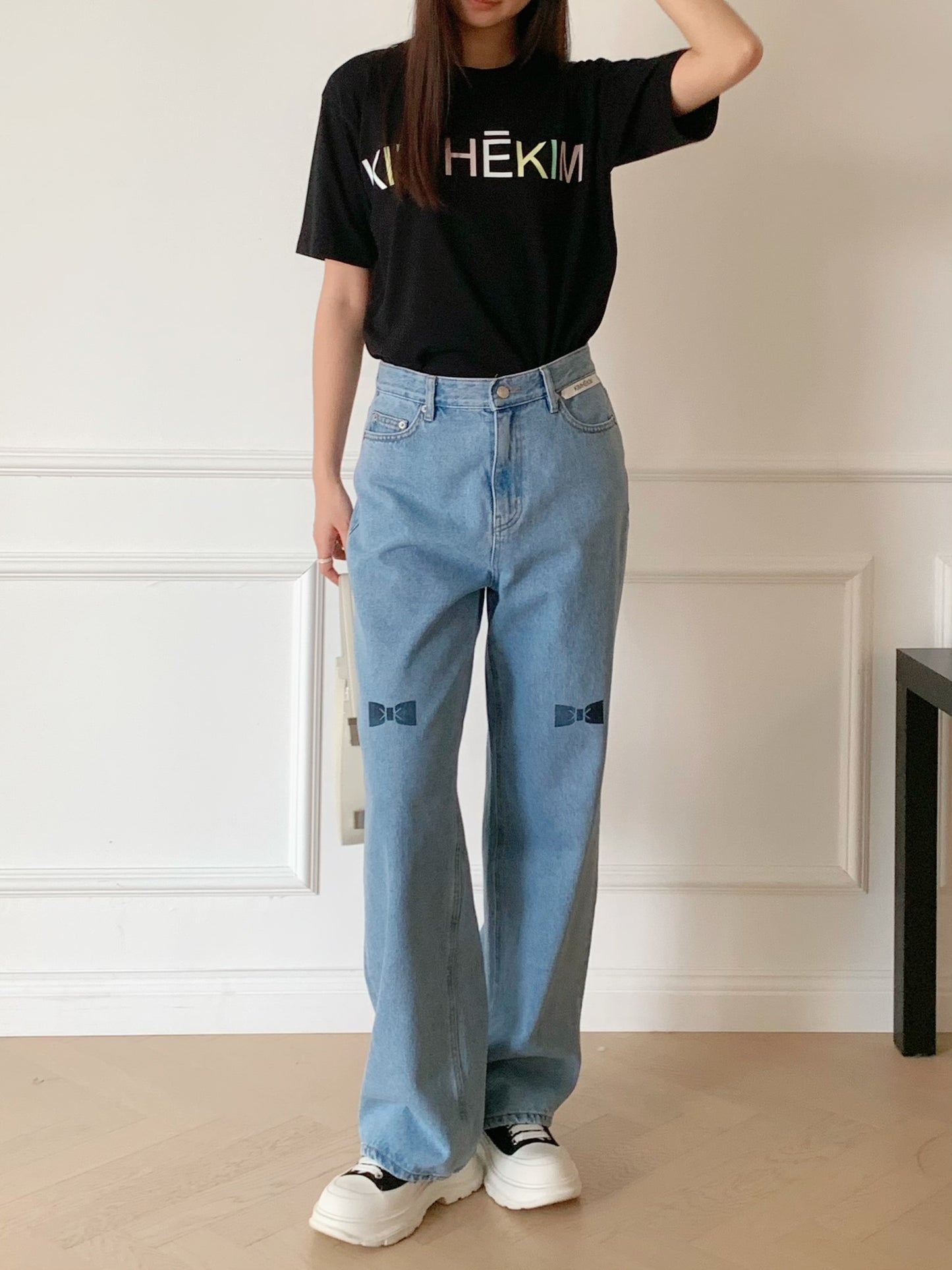 Bow Stamped Jeans