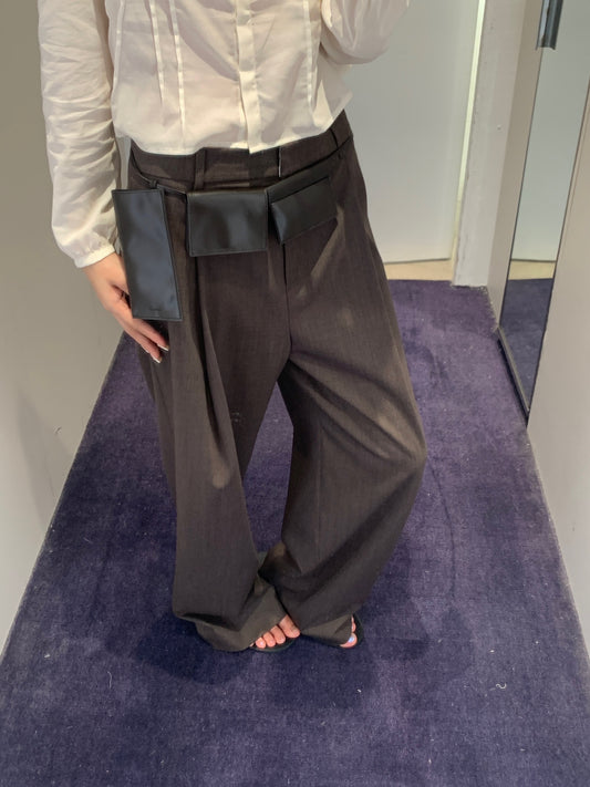 Slim Leather Belt Bag