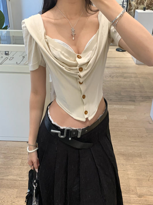 Short Sleeve Bea Corset Cardigan