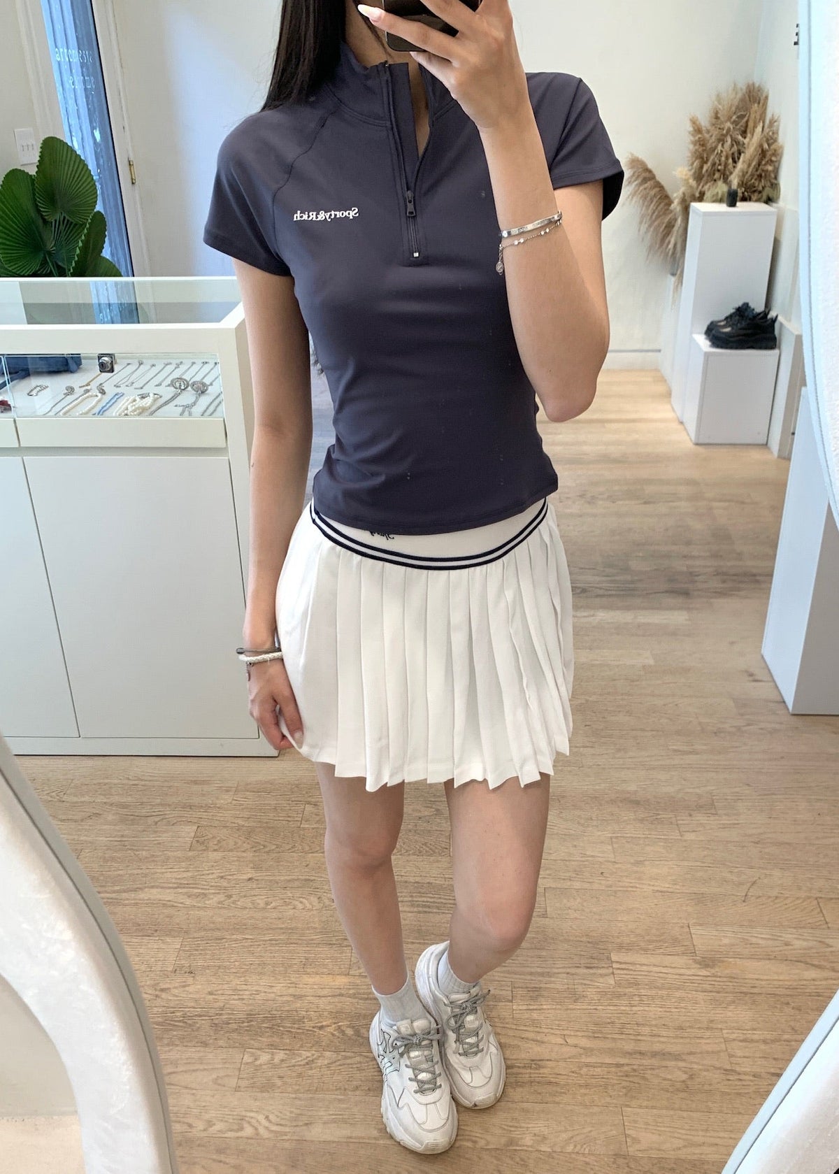 Serif Logo SS Sports Quarter Zip