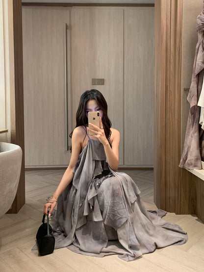 Ombre Printed Midi Skirt