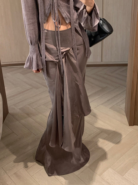 Draped Pleated Mermaid Skirt