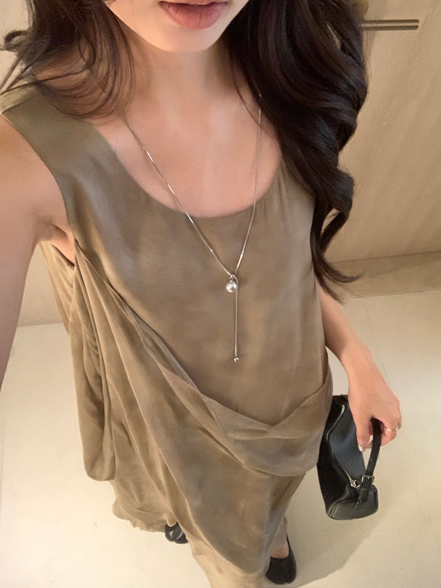 Printed Flounce Sleeveless Dress
