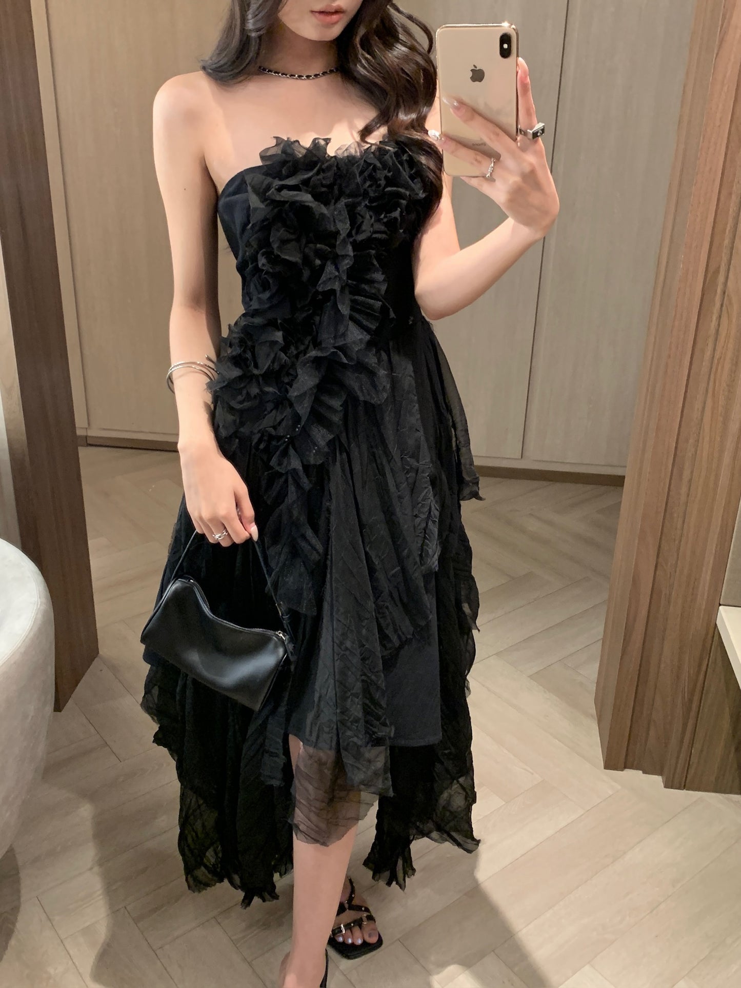 Smocked Strapless Dress