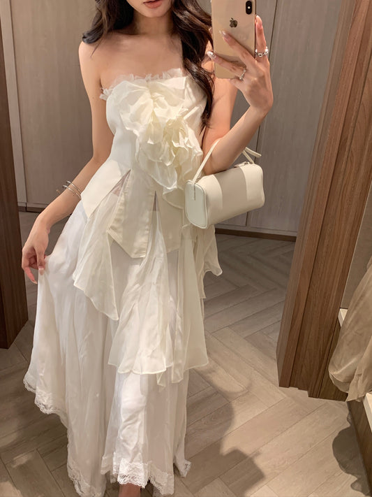 Silk Lace Bandeau Top