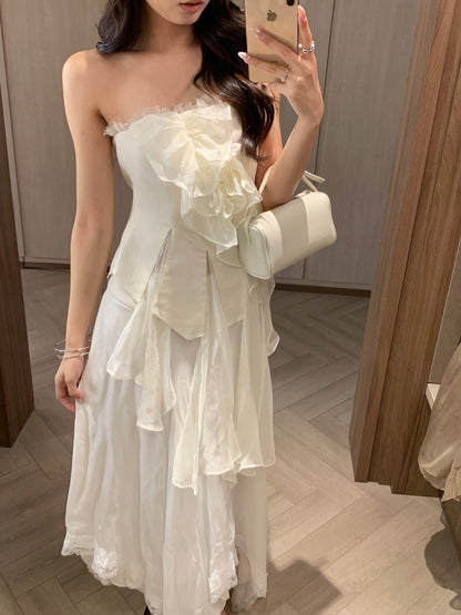 Silk Lace Bandeau Top