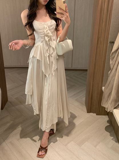 Shirred Hemline Dress