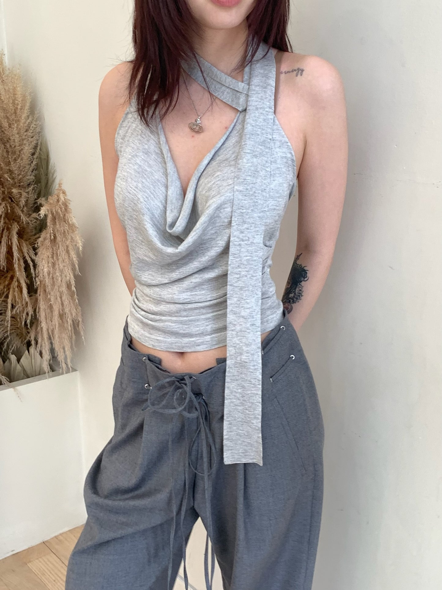 Halter Top With Tie
