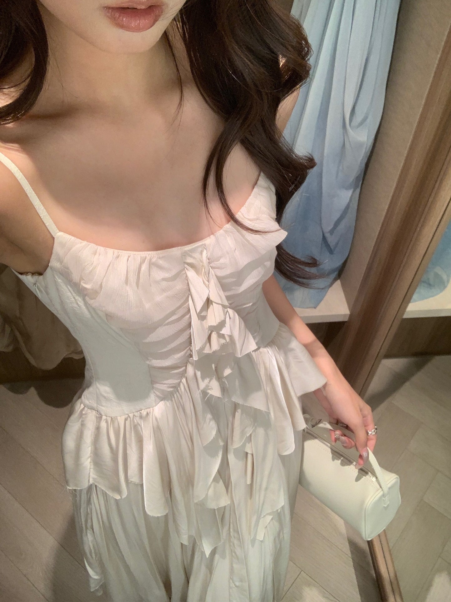 Shirred Hemline Dress