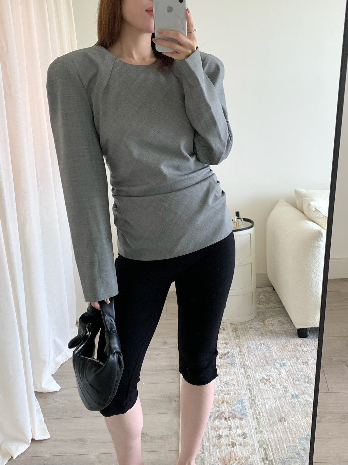 Fitted Blouse With Back Tie Detail