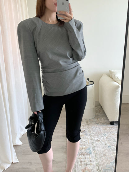 Fitted Blouse With Back Tie Detail
