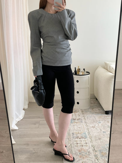 Fitted Blouse With Back Tie Detail