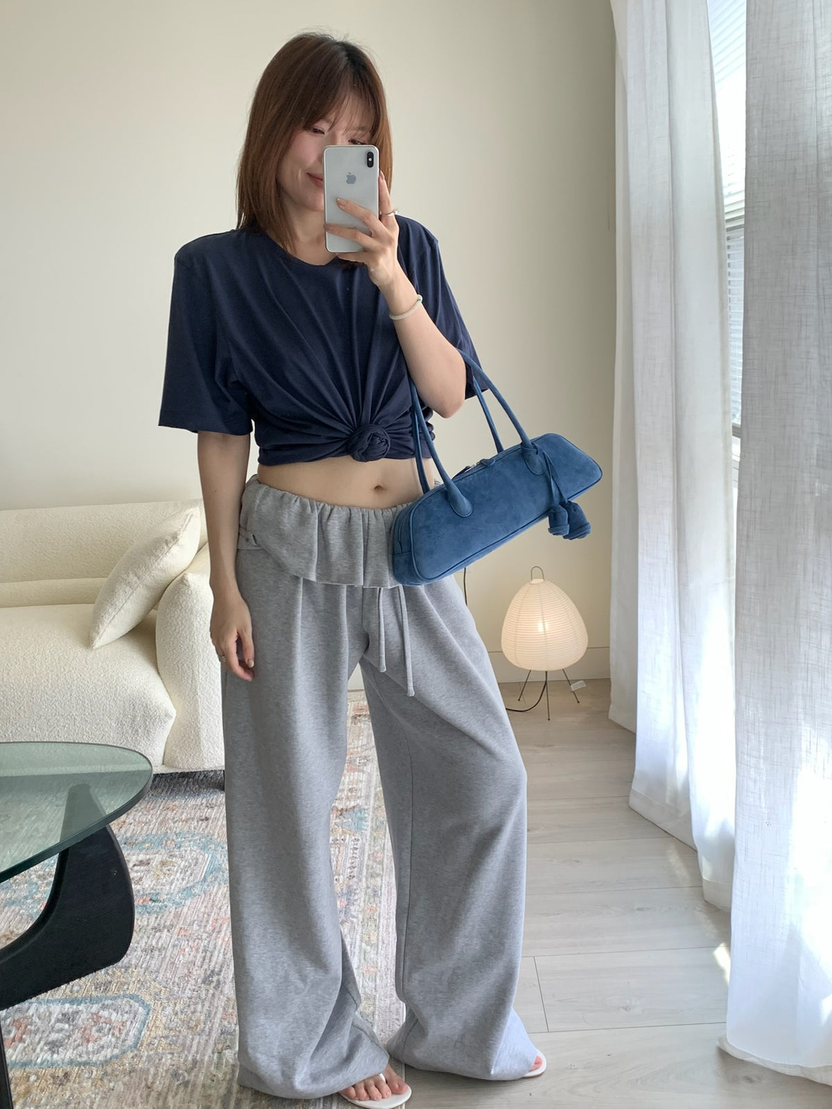 Low-rise Ruffled Sweatpants