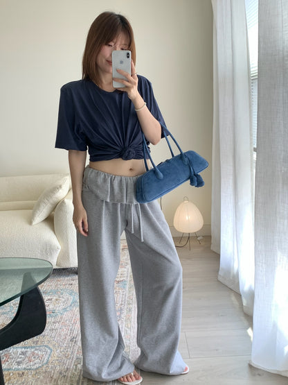 Low-rise Ruffled Sweatpants