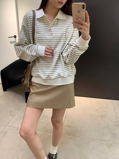 Striped Collared T-shirt