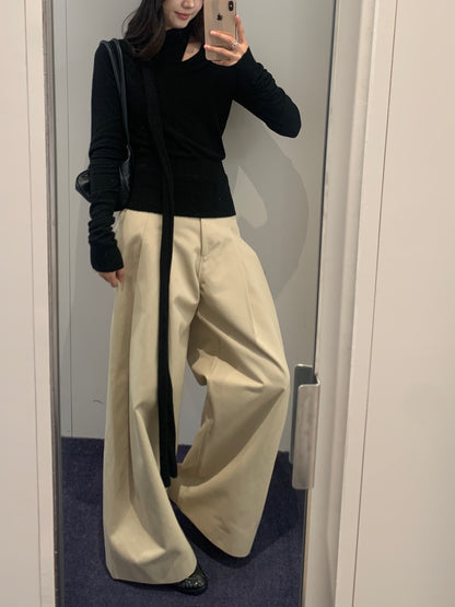 Scarf Fitted Sweater