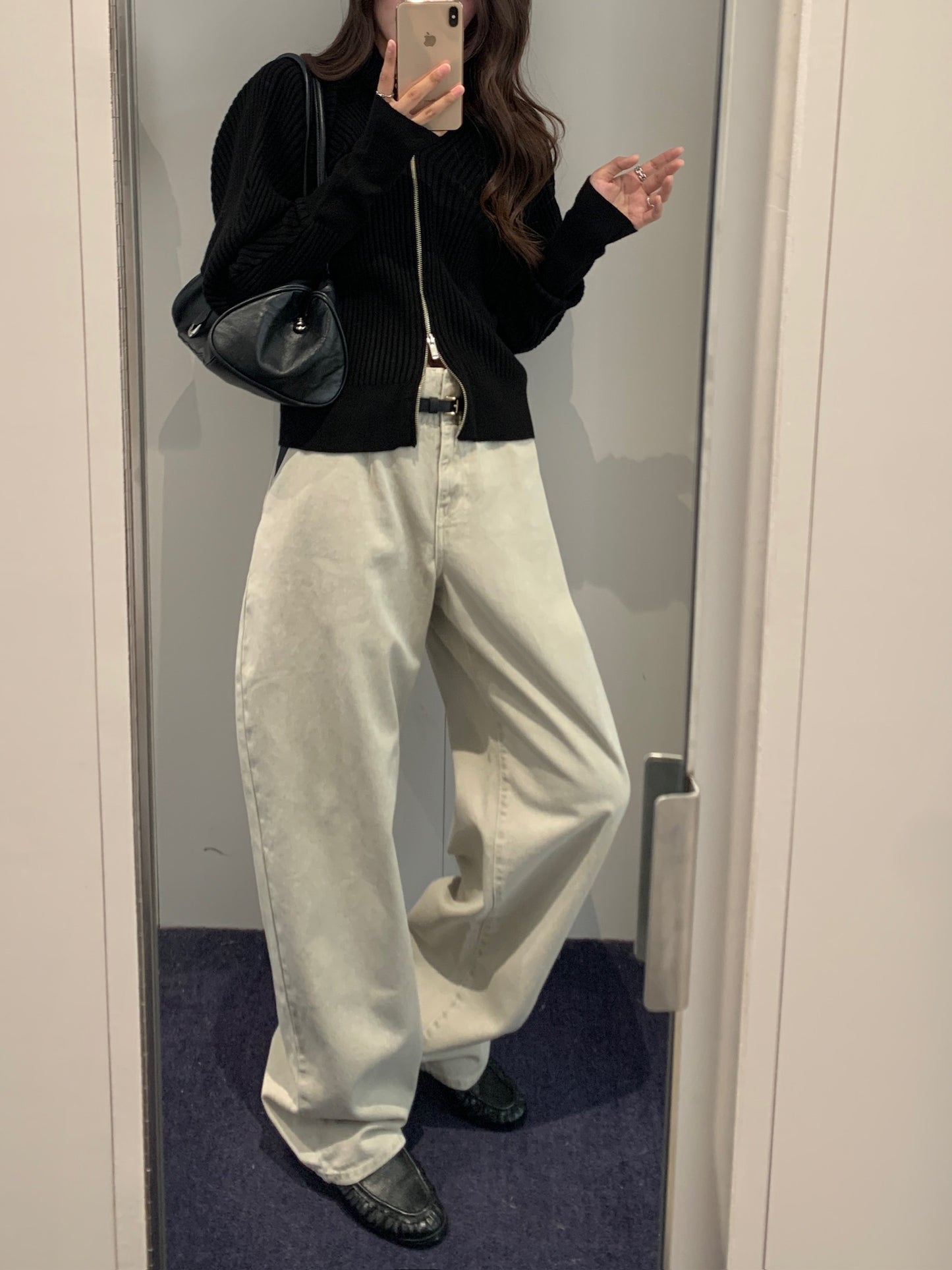 Belted Denim Pants