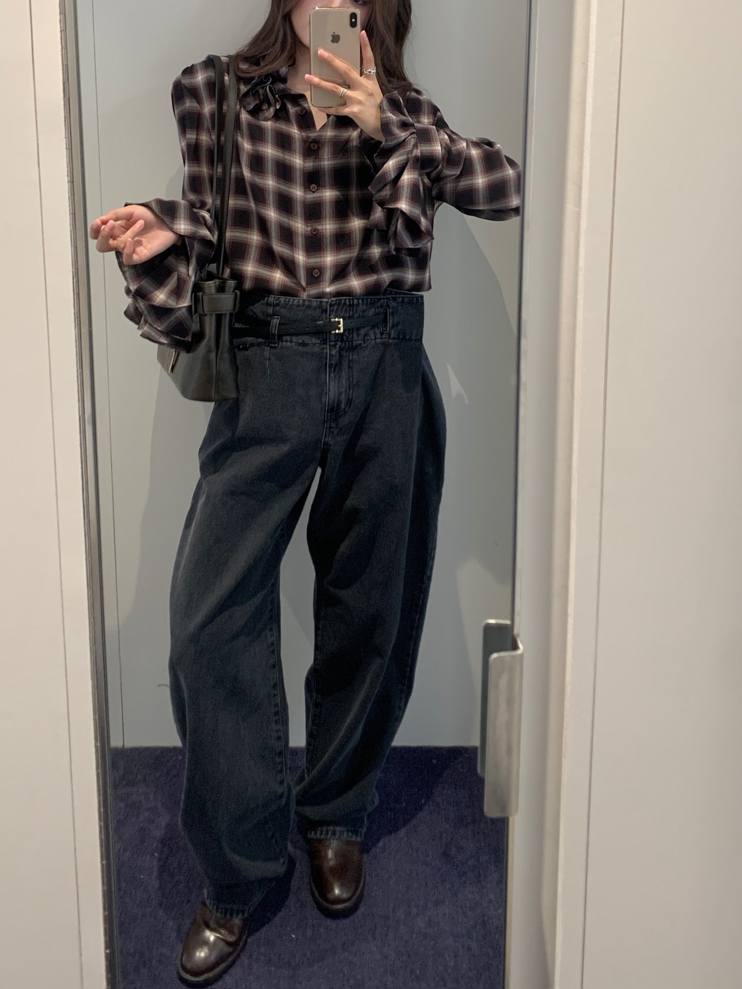 Belted Denim Pants