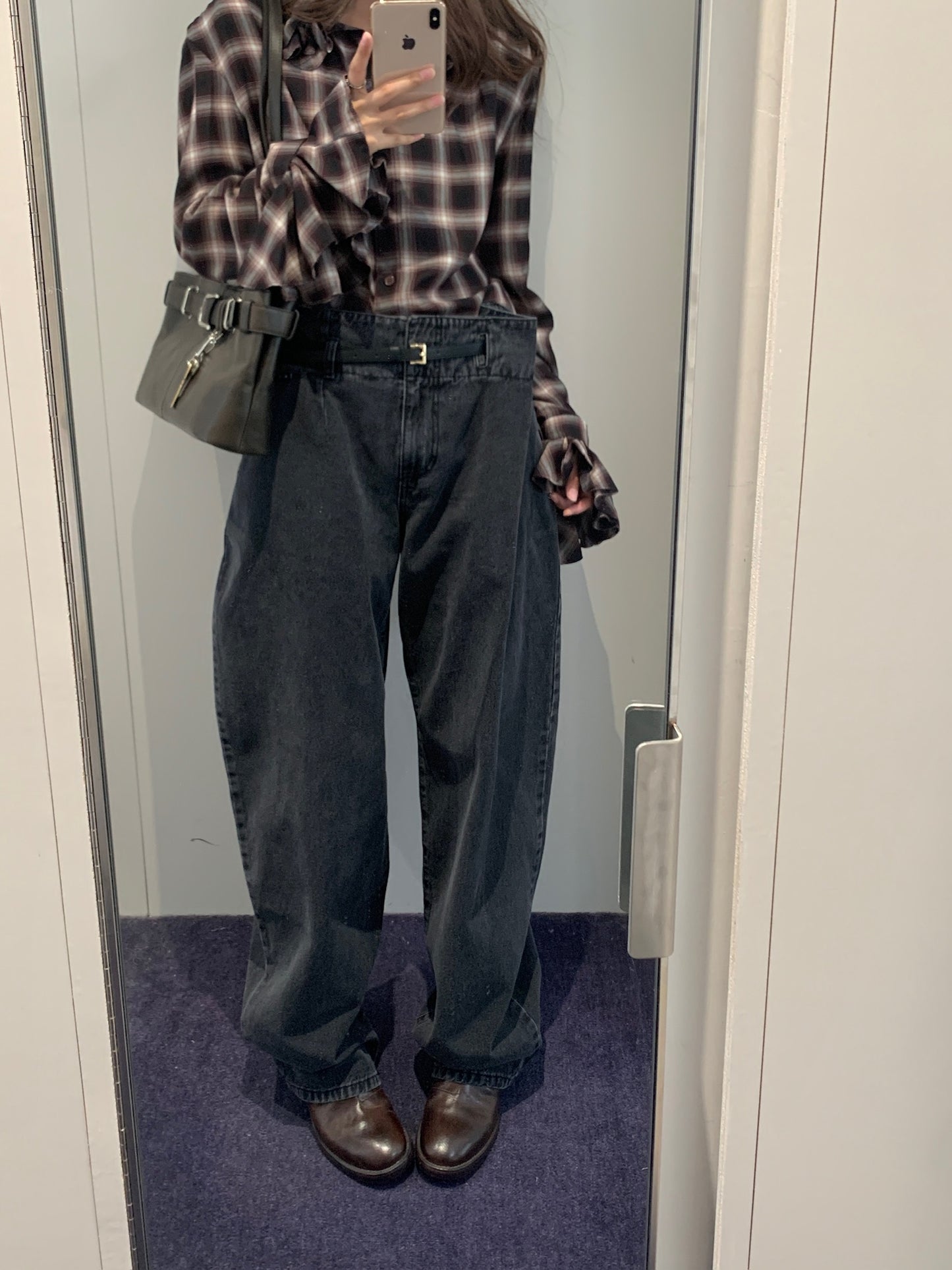 Belted Denim Pants