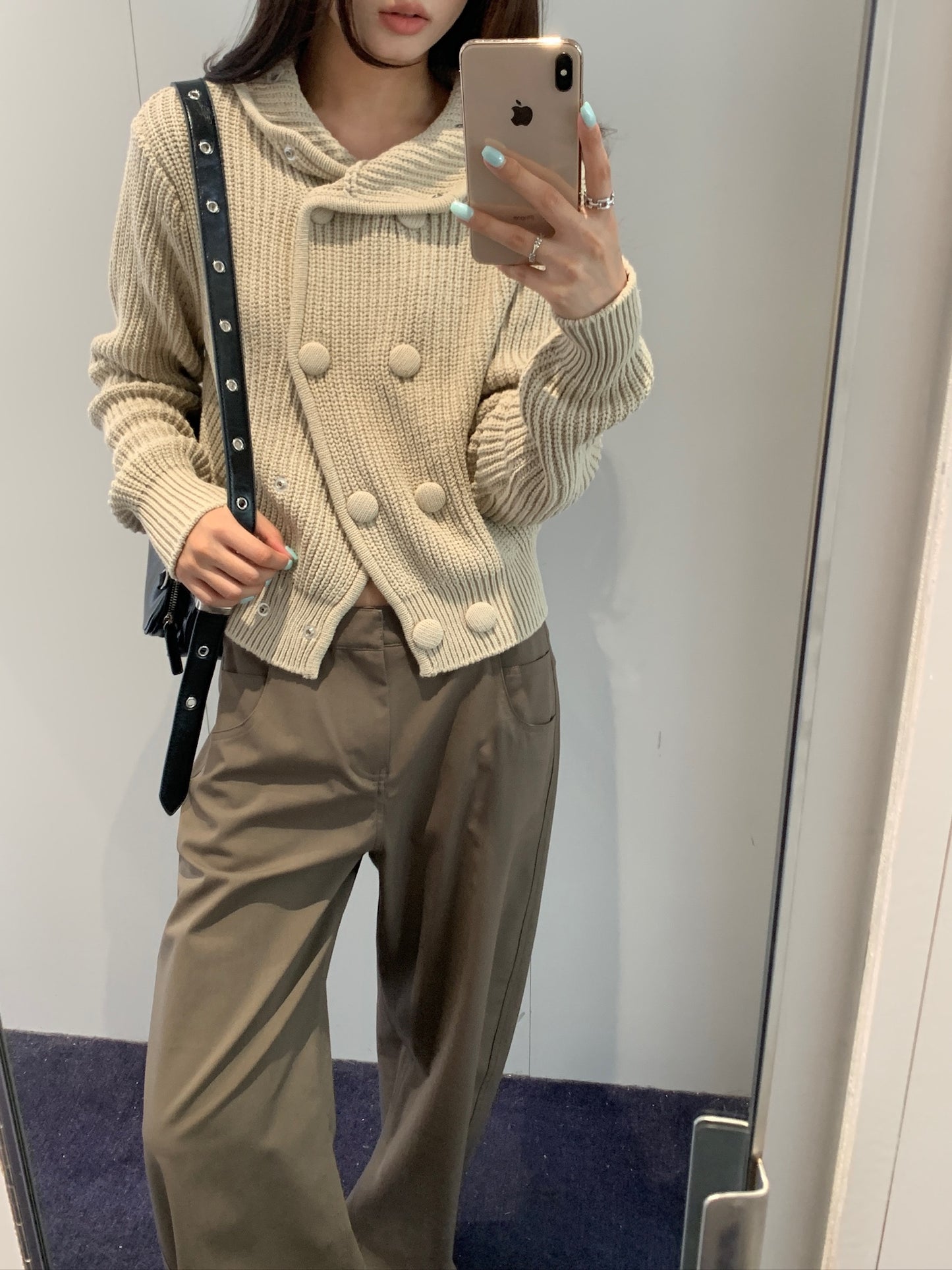 Hooded Button Cardigan