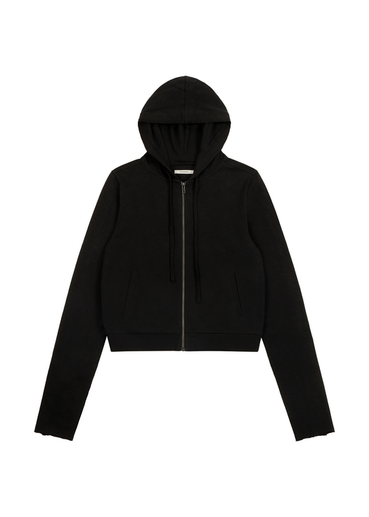 Lightweight Cropped Zip Up