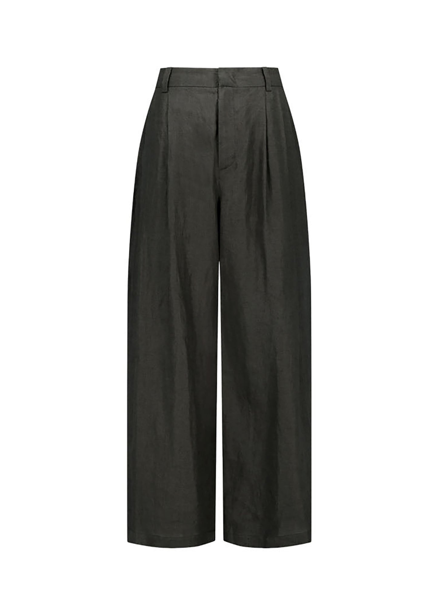 Linen Two Tuck Wide Pants