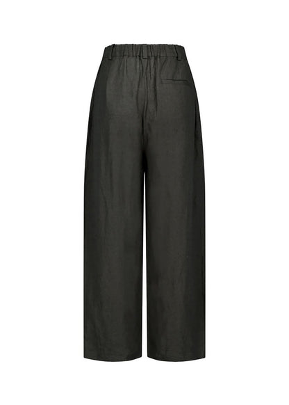 Linen Two Tuck Wide Pants