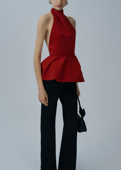 Halter Peplum Top