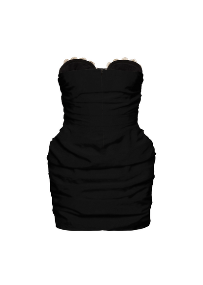 Crochet Bustier Mini Dress