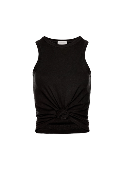 Knotted Ribbed Tank Top