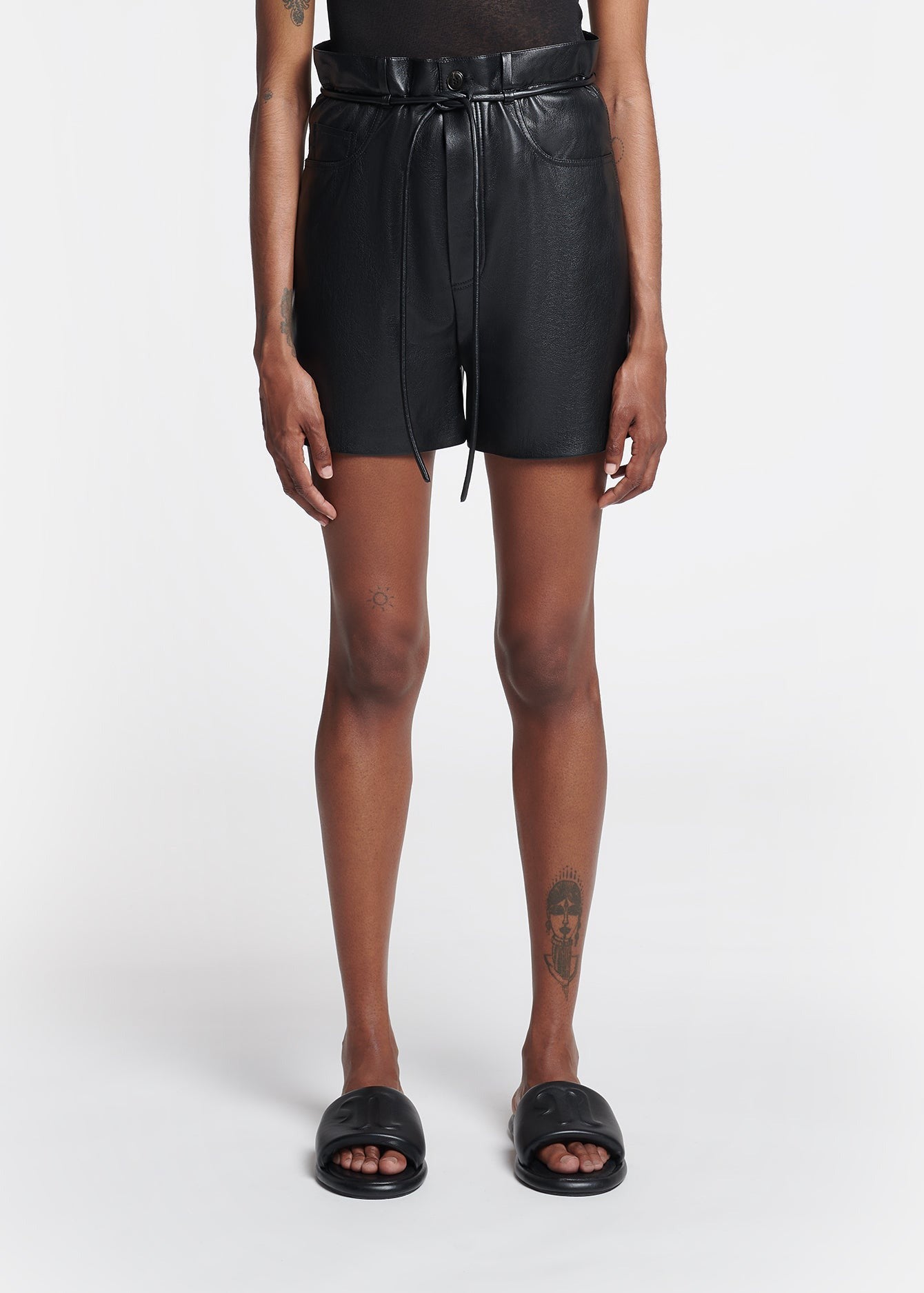 SCEPA Belted Okobor™ Alt-Leather Shorts