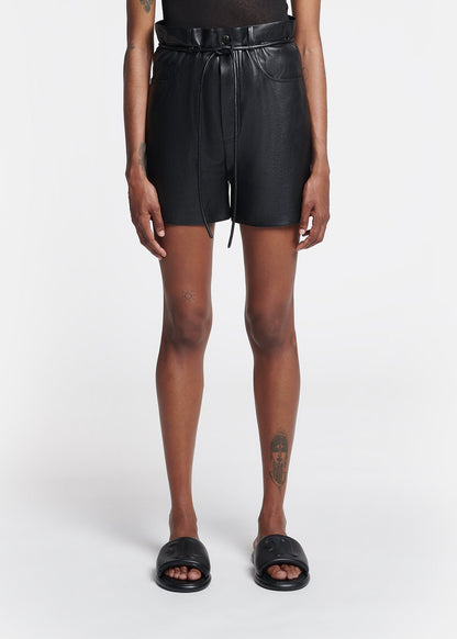 SCEPA Belted Okobor™ Alt-Leather Shorts
