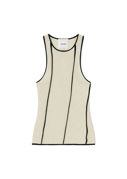 ENNA Patchwork Mesh-jersey Tank Top