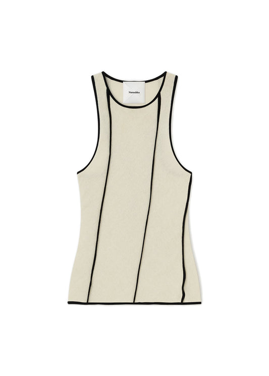 ENNA Patchwork Mesh-jersey Tank Top