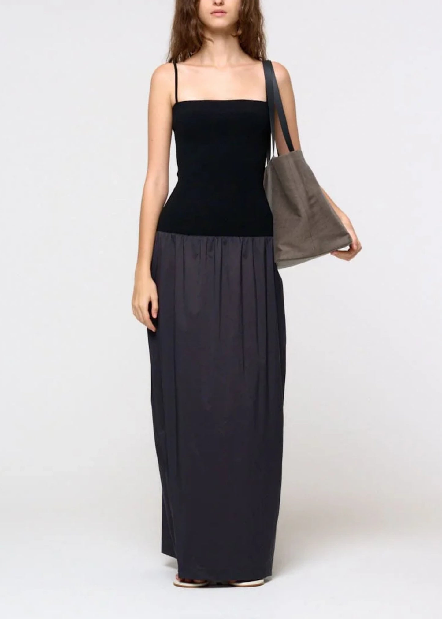 Nylon Knit Maxi Dress