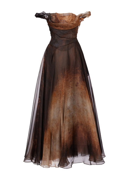 Chichi Silk Bustier Gown