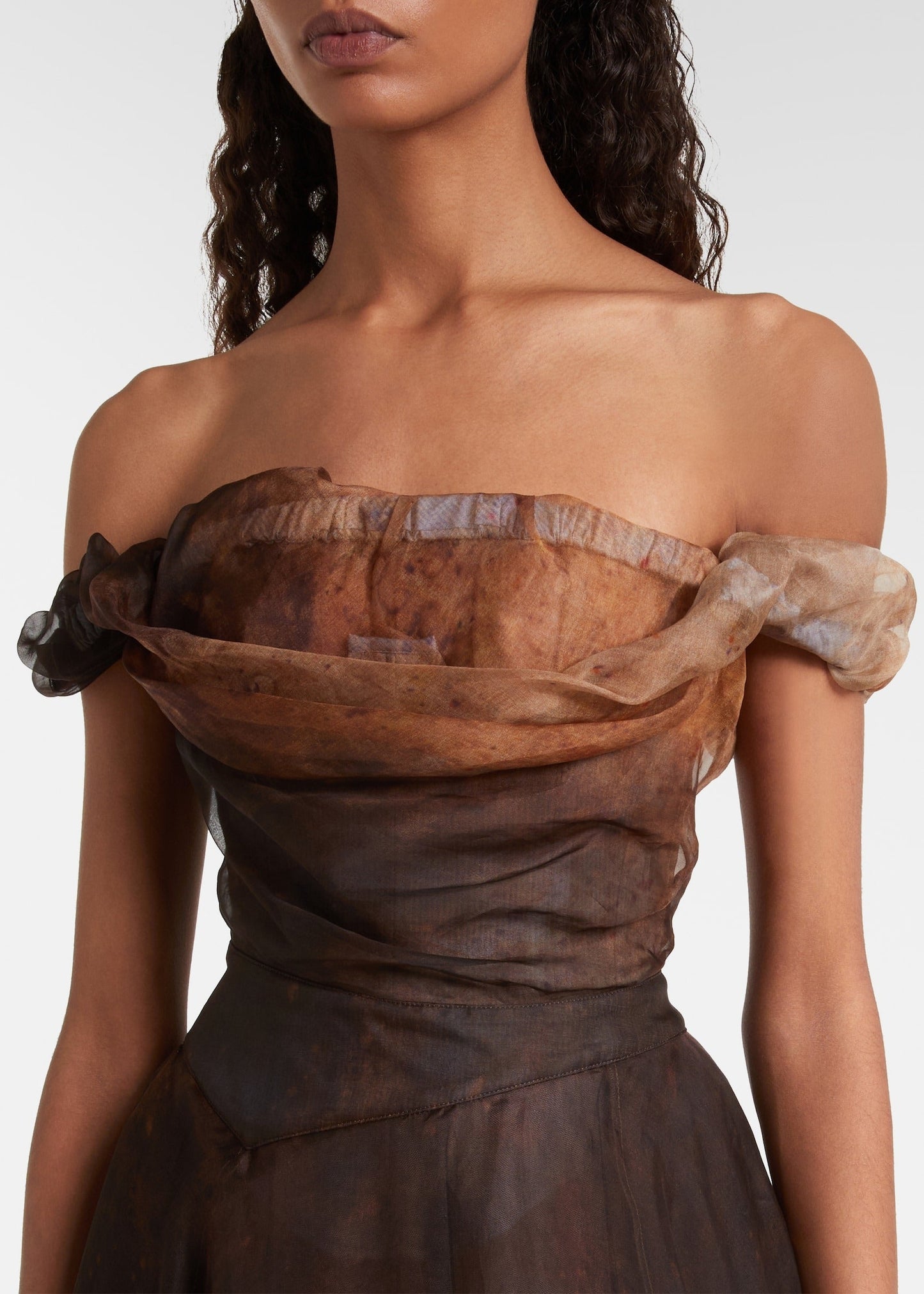 Chichi Silk Bustier Gown